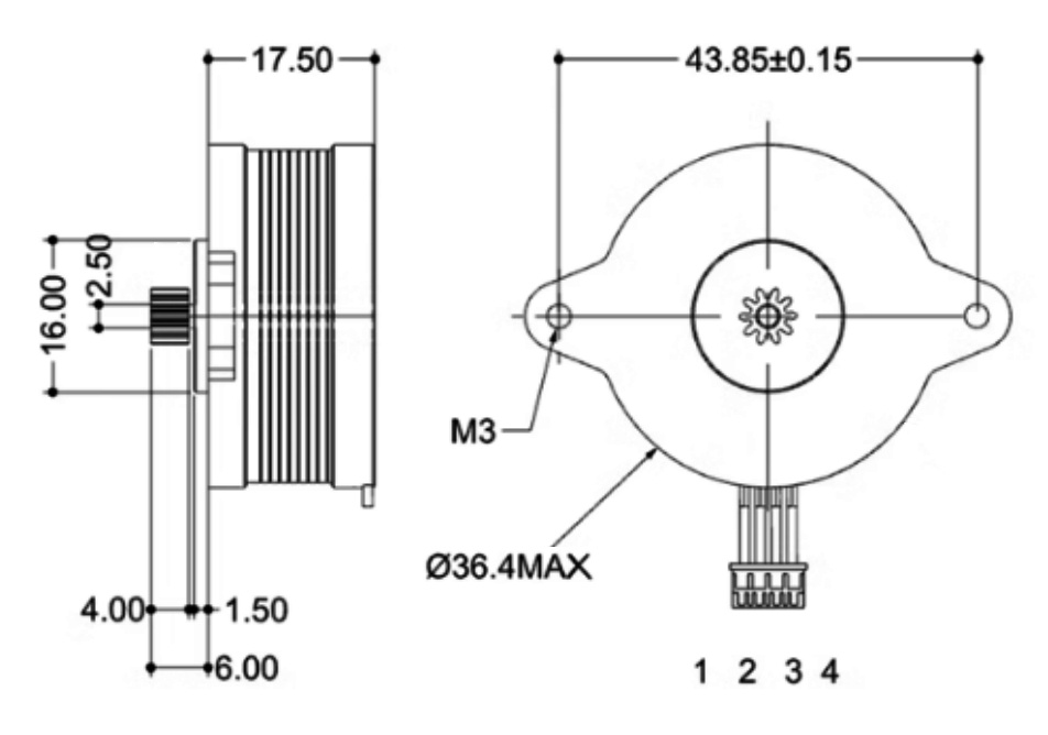 STEPPER MOTOR TYPE 36BYGH NEMA14 | Fabian Enterprises Ltd